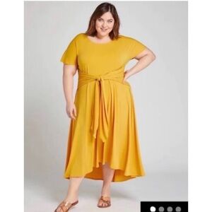 Lane Bryant Yellow Midi Dress